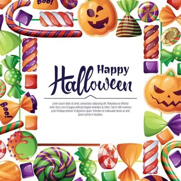 Vector background for Halloween invitation or greeting card. Holiday invita.. Stock Illustration