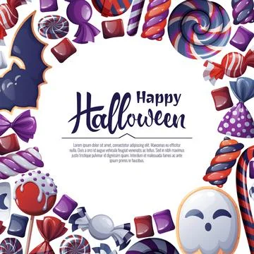 Vector background for Halloween invitation or greeting card. Holiday invita.. Stock Illustration