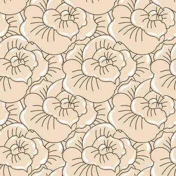 Vector background with hand drawn flowers Stock Illustration