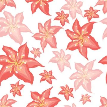 Vector background with hand drawn flowers Stock Illustration