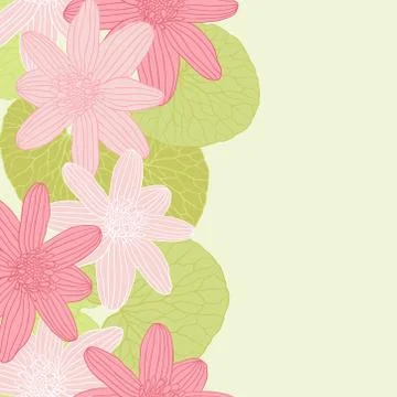 Vector background with hand drawn flowers Illustrazione stock