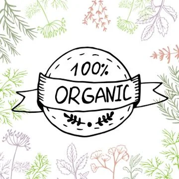 Vector background hand drawn herbs and spices. 스톡 일러스트