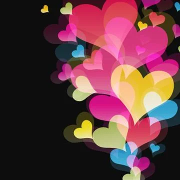 Vector background with hearts Stock Illustration