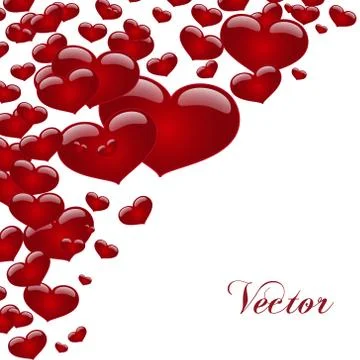 Vector  background with hearts Stock Illustration