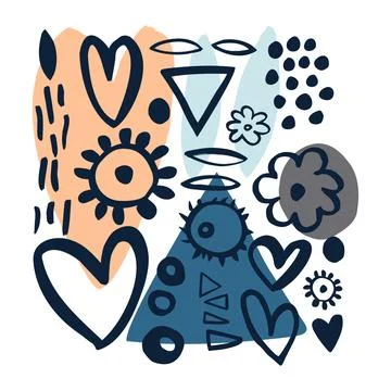 Vector background with  hearts . Stock Illustration