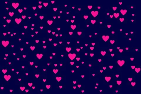 Vector background with hearts. Purple background Stock Illustration