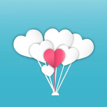 Vector background with hearts, Valentine's Day Stock Illustration