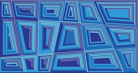 Vector background horizontal template blue abstract figures Stock Illustration