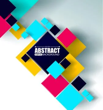 Vector background. Illustration of abstract texture with squares. Pattern design Stock Illustration