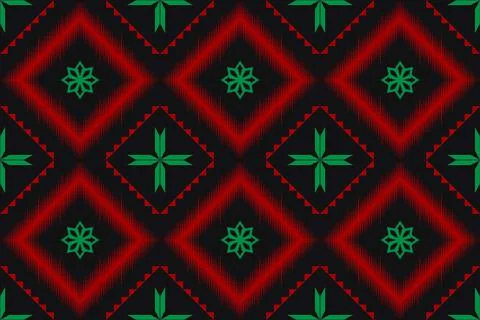 Vector background image omnidirectional, seamless, ikat image Stock Illustration