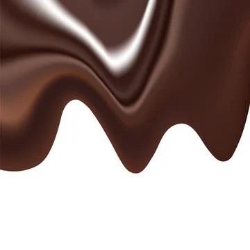 Vector background image which illustrates the liquid chocolate mass with spri Stock Illustration