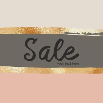 Vector background with imitation rose gold foil for social media Stock Illustration
