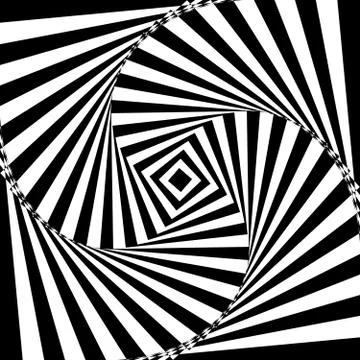 Vector  background of increasing and rotating square creates an optical illusion イラスト素材