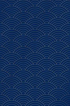 Vector background of japanese wave pattern. Pattern seamless circle abstrac.. Stock Illustration