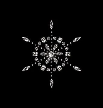 Vector background jewel snowflake diamond Stock Illustration
