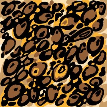 Vector background with leopard fur texture Stock Illustration