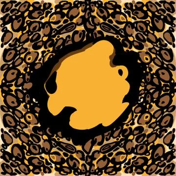 Vector background with leopard fur texture Stock Illustration