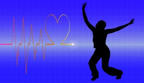 Vector background with life line. Stock Illustration