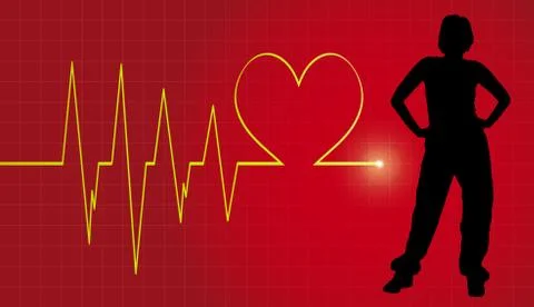 Vector background with life line. Stock Illustration