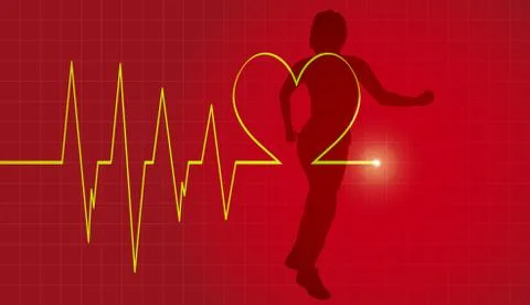 Vector background with life line. Stock Illustration