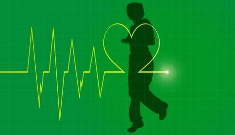 Vector background with life line. Stock Illustration