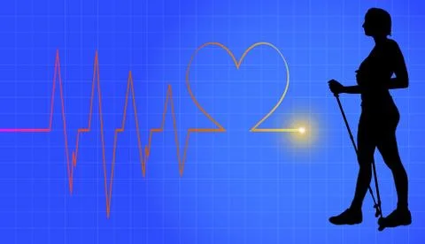 Vector background with life line. Stock Illustration