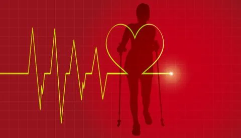 Vector background with life line. Stock Illustration