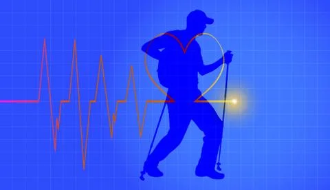 Vector background with life line. Stock Illustration