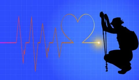 Vector background with life line. Stock Illustration