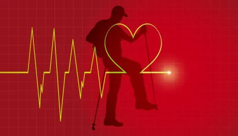 Vector background with life line. Stock Illustration