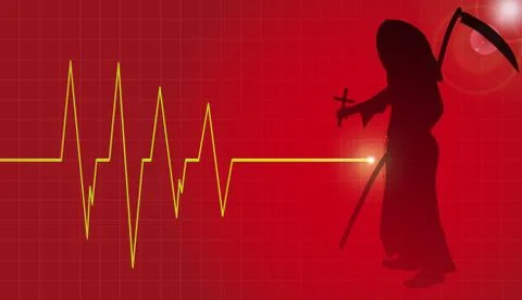 Vector background with life line. Stock Illustration