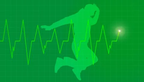 Vector background with life line. Stock Illustration