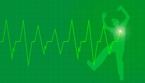 Vector background with life line. Stock Illustration