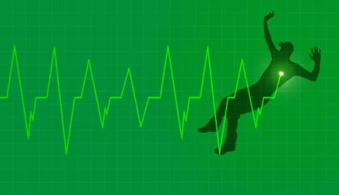 Vector background with life line. Stock Illustration