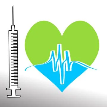 Vector background with life line. Stock Illustration