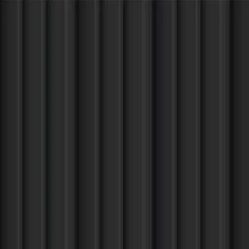 Vector background made of corrugated metal with rich texture of vertical black Stock Illustration