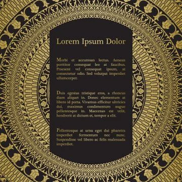 Vector background with mandala Illustrazione stock