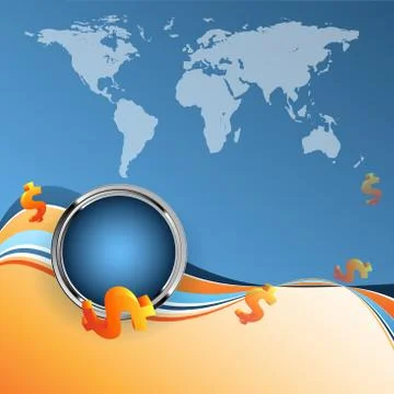 Vector background with map Stock Illustration