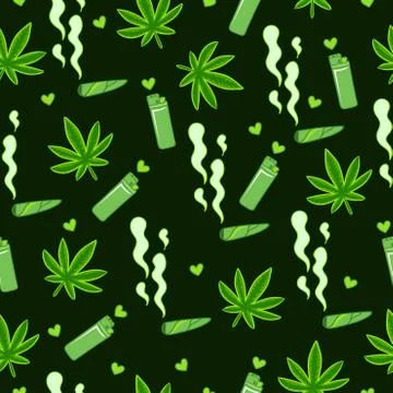 Vector background with marijuana design element. Stockillustratie