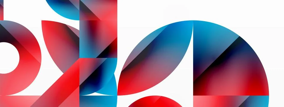 Vector background. Minimalist geometric backdrop adorned with circles and shapes 스톡 일러스트