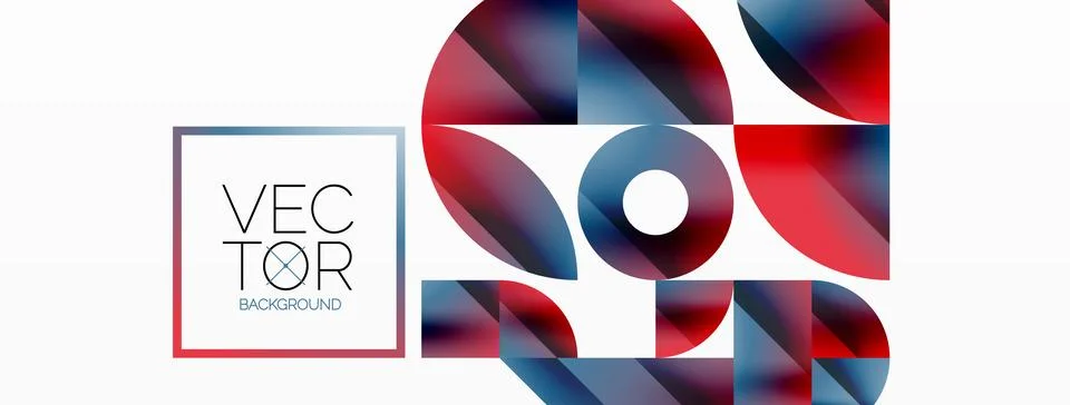 Vector background. Minimalist geometric backdrop adorned with circles and shapes イラスト素材