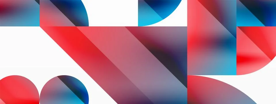 Vector background. Minimalist geometric backdrop adorned with circles and shapes Stock Illustration