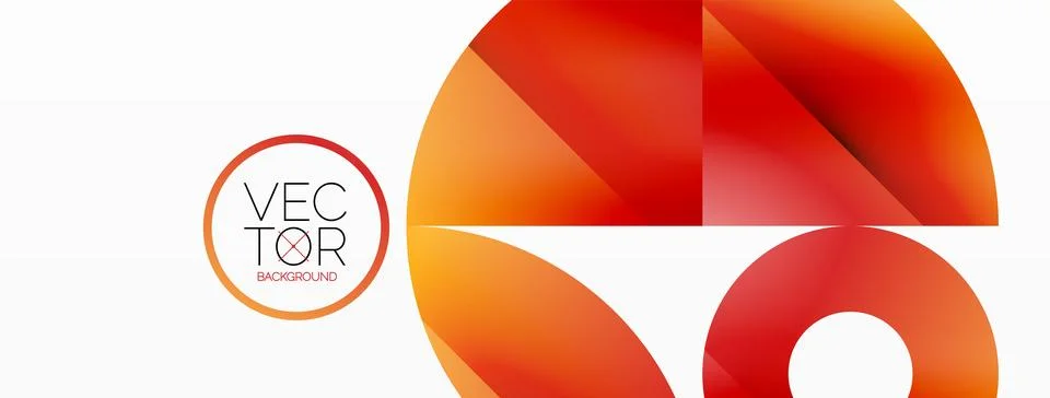 Vector background. Minimalist geometric backdrop adorned with circles and shapes Stock Illustration