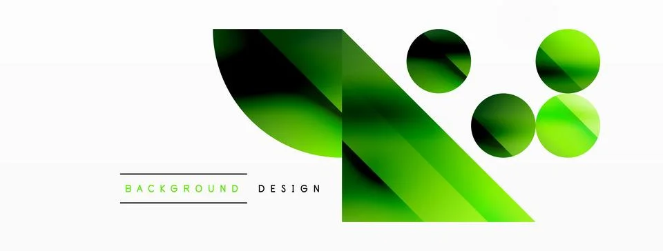 Vector background. Minimalist geometric backdrop adorned with circles and shapes Illustrazione stock