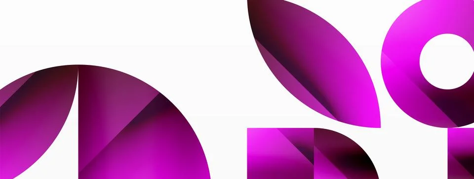 Vector background. Minimalist geometric backdrop adorned with circles and shapes Stock Illustration