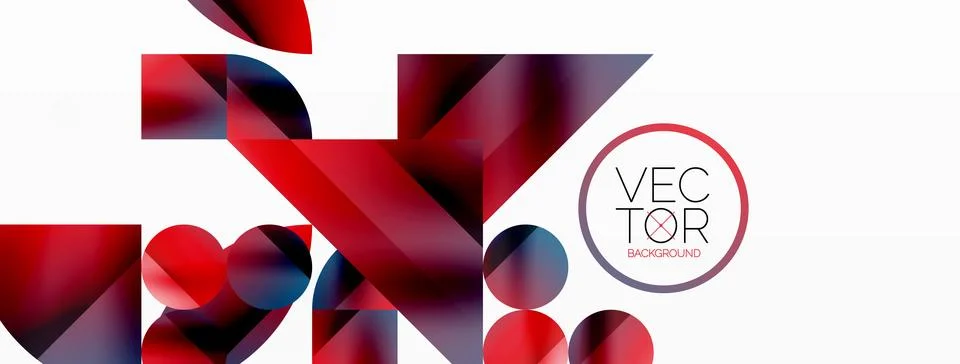 Vector background. Minimalist geometric backdrop adorned with circles and shapes 库存插图