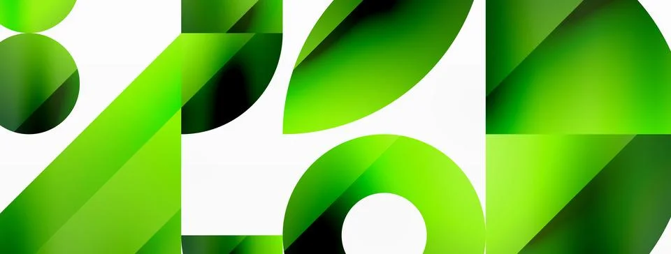 Vector background. Minimalist geometric backdrop adorned with circles and shapes イラスト素材