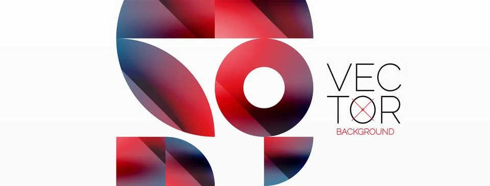 Vector background. Minimalist geometric backdrop adorned with circles and shapes イラスト素材