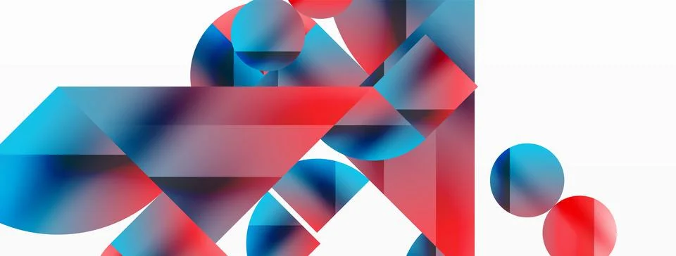 Vector background. Minimalist geometric backdrop adorned with circles and shapes イラスト素材