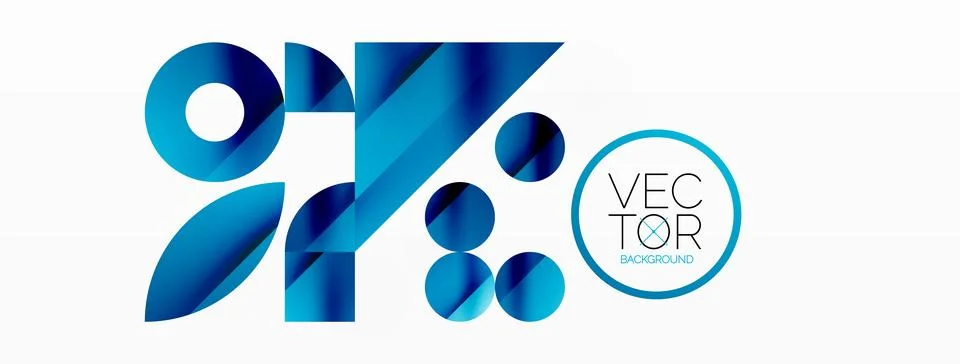 Vector background. Minimalist geometric backdrop adorned with circles and shapes Stock Illustration